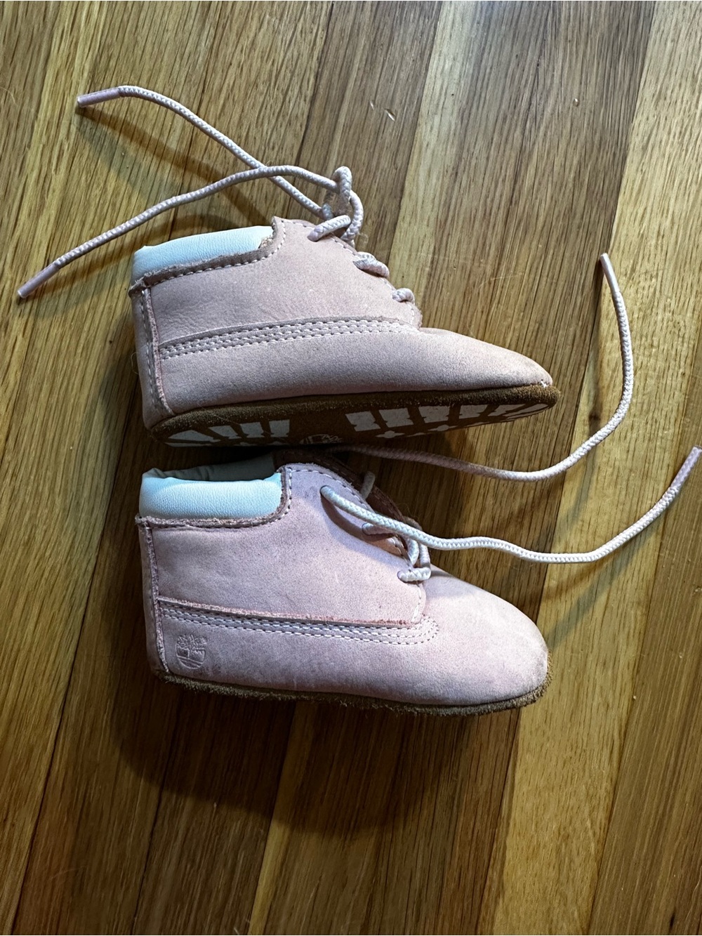Timberland Pink Suede Baby Walker Shoes